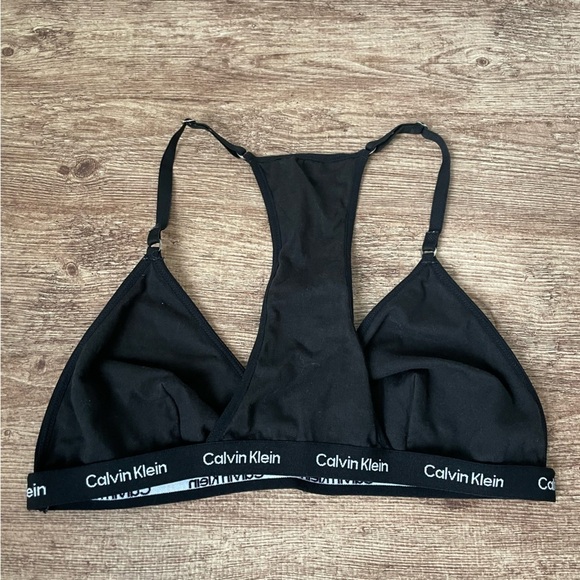 Calvin Klein 365 Black Razorback Bralette Size Medium - Picture 2 of 3